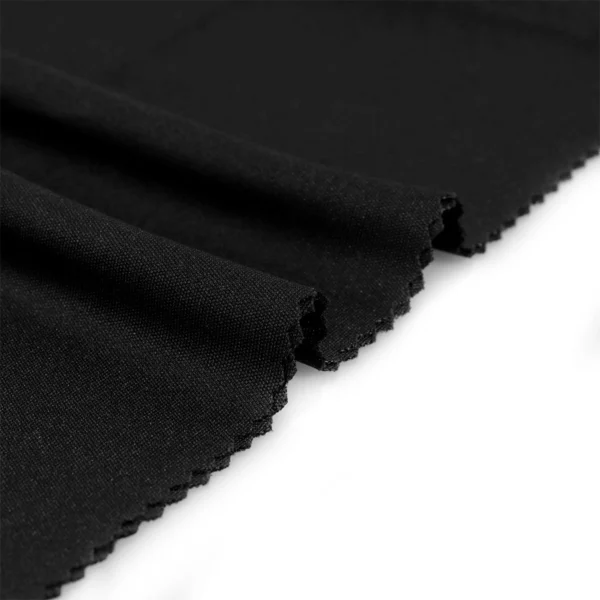 Polyester interlock fabric in black color QI-9B8240