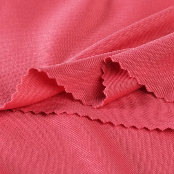 Polyester Interlock fabric in rose pink QI362