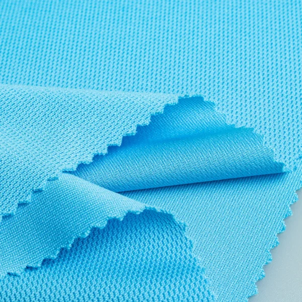 Polyester close hole mesh fabric in blue QMD869