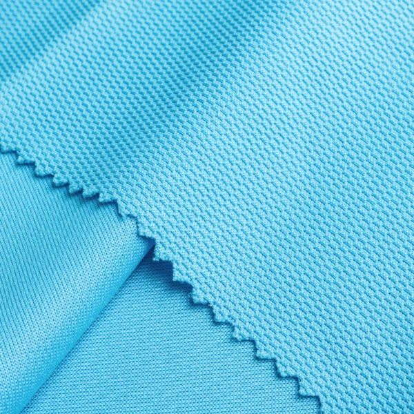 Polyester close hole mesh fabric in blue QMD869