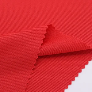 Polyester rib knit 1x1 fabric in red R106-BB4227