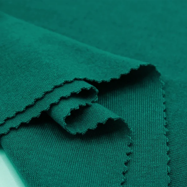 Polyester TK rib knit 1x1 fabric in green R179