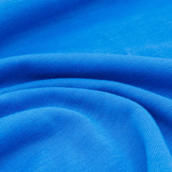 Polyester single jersey fabric in sky blue color S597-O93