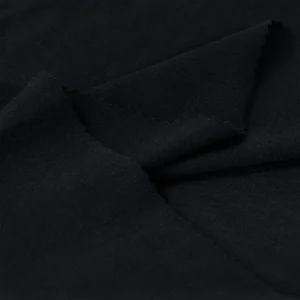 Polyester single jersey fabric in black color S677