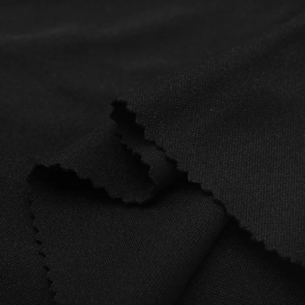 Polyester double knit fabric in black D209-B82