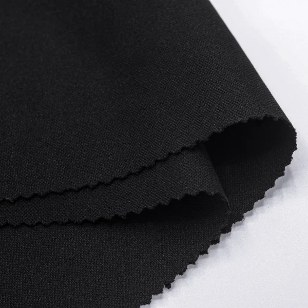 Polyester double knit fabric in black D209-B82