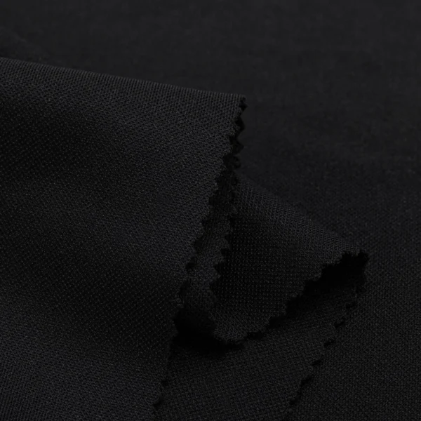 Polyester double knit fabric in black D209-B82