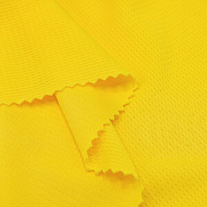 Polyester close hole mesh fabric in yellow QMD753