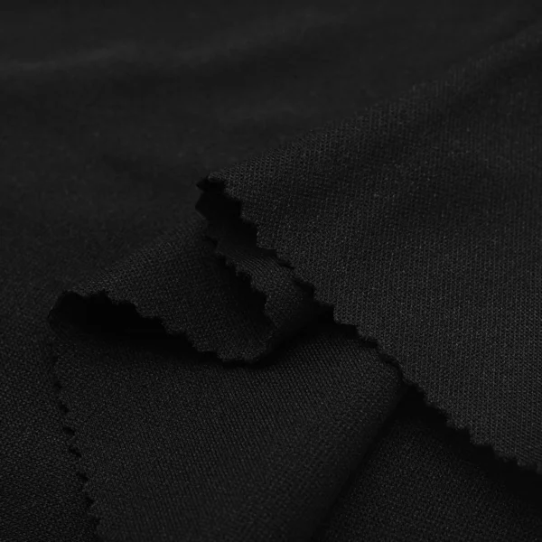 ผ้าโพลีเอสเตอร์ ผ้าวอร์มสกูบ้า สีดำ D209-B82