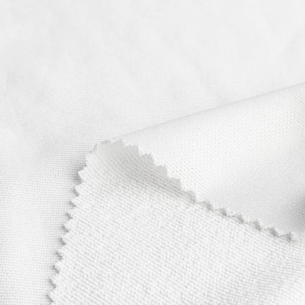 ผ้าโพลีเอสเตอร์ ผ้าเกล็ดปลา สีขาว FS001