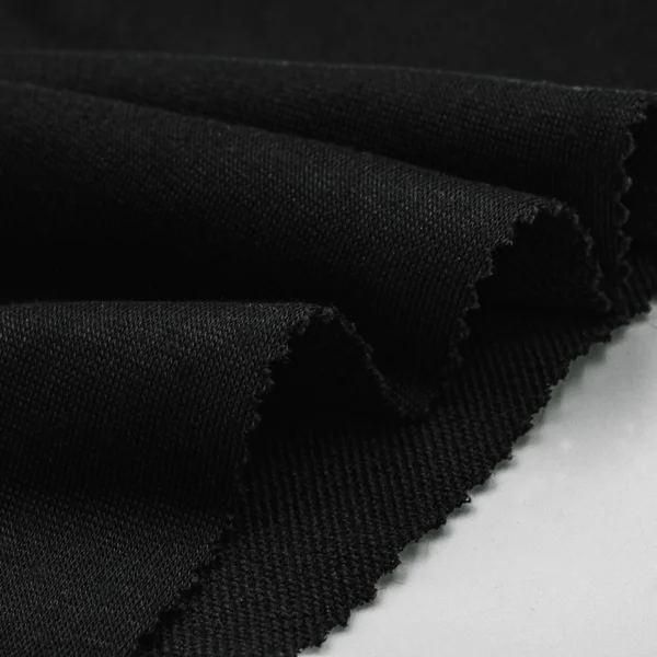 ผ้าโพลีเอสเตอร์ ผ้าเกล็ดปลา สีดำ FS002