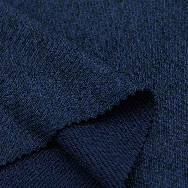 ผ้าโพลีเอสเตอร์ ผ้าเกล็ดปลา สีน้ำเงินเข้มมิลานซ์ FT106