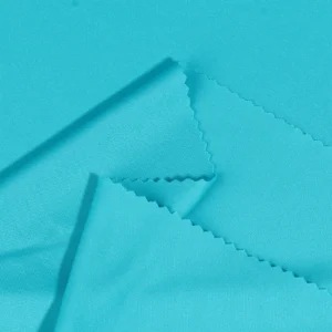 ผ้าโพลีเอสเตอร์ ผ้าอินเตอร์ล็อค ผ้าไมโคร สีฟ้าเทอร์ควอยซ์ I336