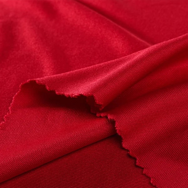 ผ้าโพลีเอสเตอร์ ผ้าอินเตอร์ล็อค ผ้าเรียบ สีแดง I476