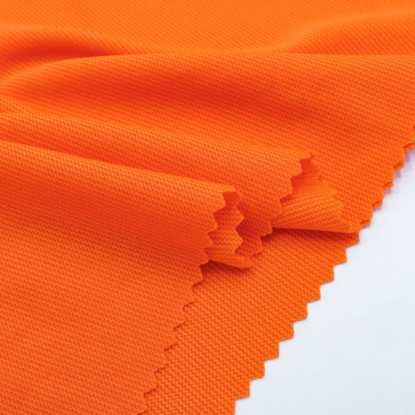 ผ้าโพลีเอสเตอร์ ผ้าอินเตอร์ล็อค ผ้าเรียบไมโคร สีส้ม I536