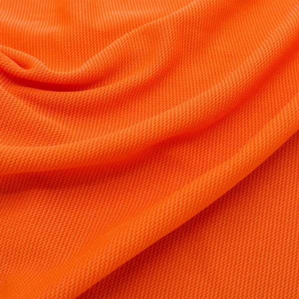ผ้าโพลีเอสเตอร์ ผ้าอินเตอร์ล็อค ผ้าเรียบไมโคร สีส้ม I536