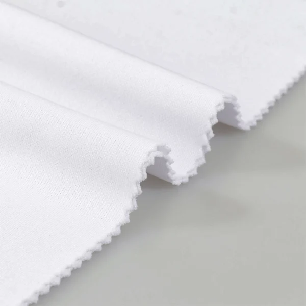 ผ้าโพลีเอสเตอร์ ผ้าวอร์ม 1 หน้า สีขาว ID-C7226