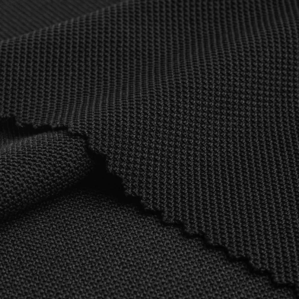 ผ้าโพลีเอสเตอร์ ผ้าลาครอส สีดำ QDL52