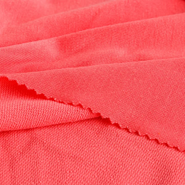 ผ้าโพลีเอสเตอร์ ผ้าเกล็ดปลา สีชมพูโอรส QFS003