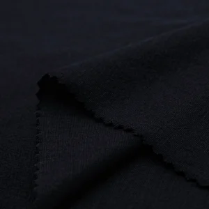 ผ้าโพลีเอสเตอร์ ผ้าทีเค ผ้าซิงเกิลเจอร์ซีย์ สีดำ S597-O93