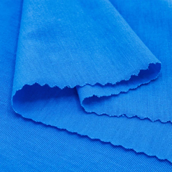 ผ้าโพลีเอสเตอร์ ผ้าทีเค ผ้าซิงเกิลเจอร์ซีย์ สีฟ้า S597-O93