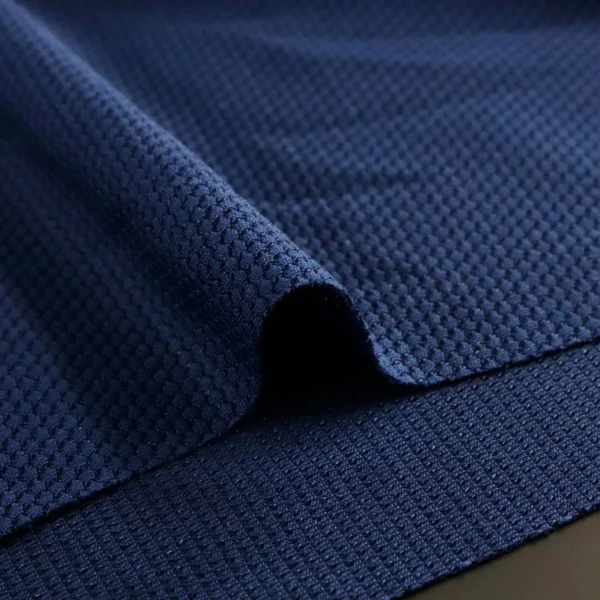 ผ้าโพลีเอสเตอร์ ผ้าเม็ดข้าวโพดไมโคร สีน้ำเงิน DJ299