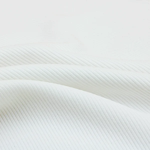 ผ้าโพลีเอสเตอร์ ผ้าร่อง 2x2 สีขาว IR2