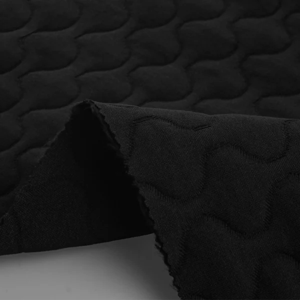 ผ้าโพลีเอสเตอร์ ผ้าอินเลย์ สีดำ LM091-56