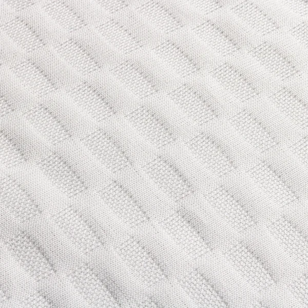 ผ้าโพลีเอสเตอร์ ผ้าอินเลย์ สีขาว ลายตารางนูน PL237-54