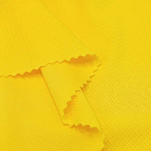 ผ้าโพลีเอสเตอร์ ผ้าสายฝนไมโคร สีเหลือง QMD753