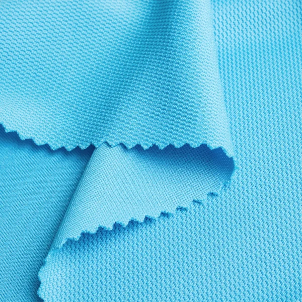 ผ้าโพลีเอสเตอร์ ผ้าเม็ดข้าวสาร สีฟ้า QMD869