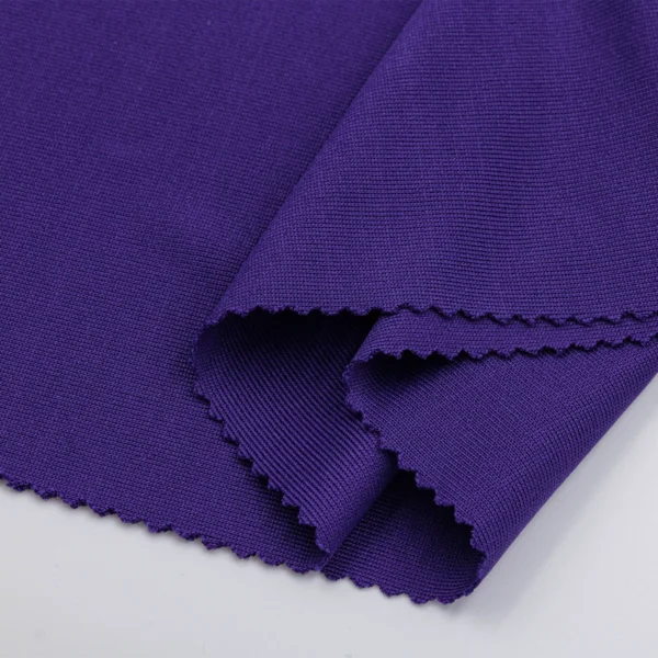 ผ้าโพลีเอสเตอร์ ผ้าร่อง 1x1 สีม่วง R106-BB4227