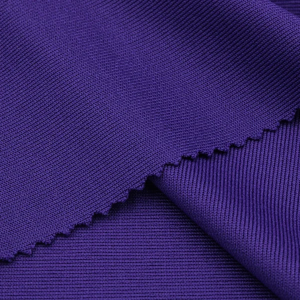 ผ้าโพลีเอสเตอร์ ผ้าร่อง 1x1 สีม่วง R106-BB4227