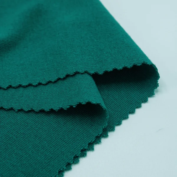 ผ้าโพลีเอสเตอร์ ผ้าร่อง 1x1 ผ้า tk สีเขียว R179