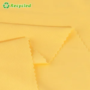 ผ้าโพลีเอสเตอร์ ผ้าจูติรีไซเคิล สีเหลือง P293G