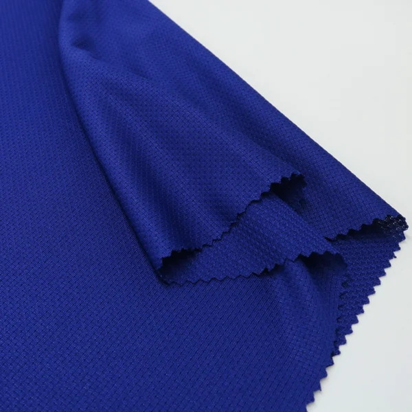 ผ้าโฟล์ลี่ แจ็คการ์ด สีน้ำเงิน SJ451