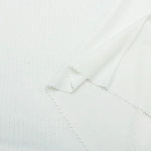 ผ้าโฟล์ลี่ แจ็คการ์ด สีขาว SJ461