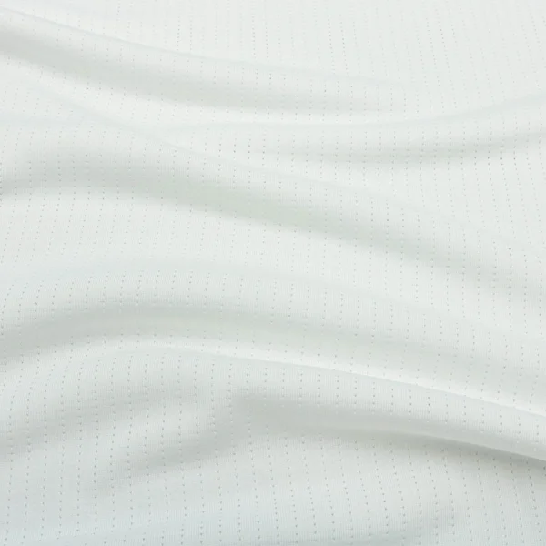ผ้าโฟล์ลี่ แจ็คการ์ด สีขาว SJ461